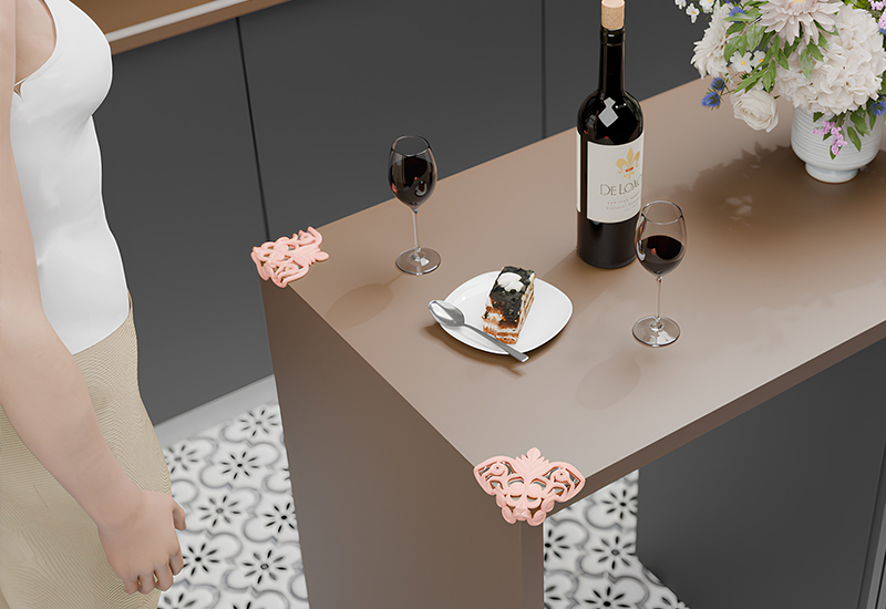 渦卷紋護角 防撞桌角